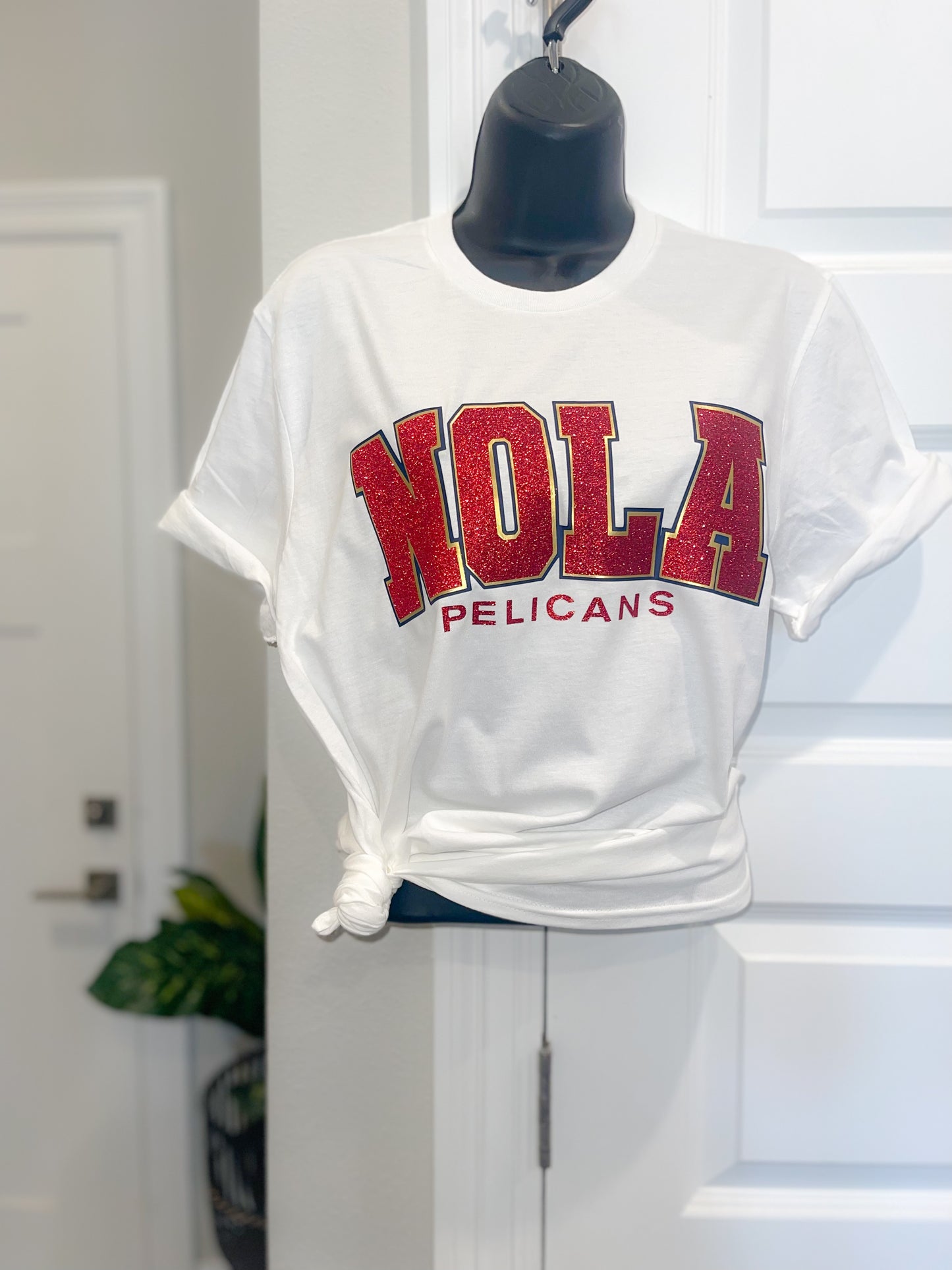 NOLA Pelicans Glitter Tshirt