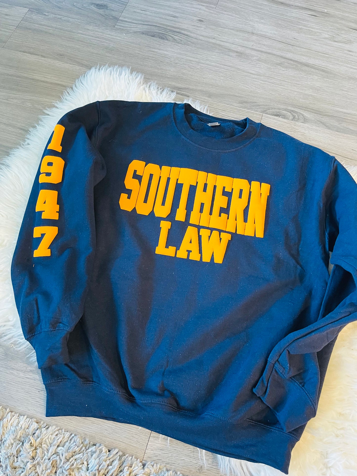 Southern Law 1947 3d Puff Adult Sweatshirt