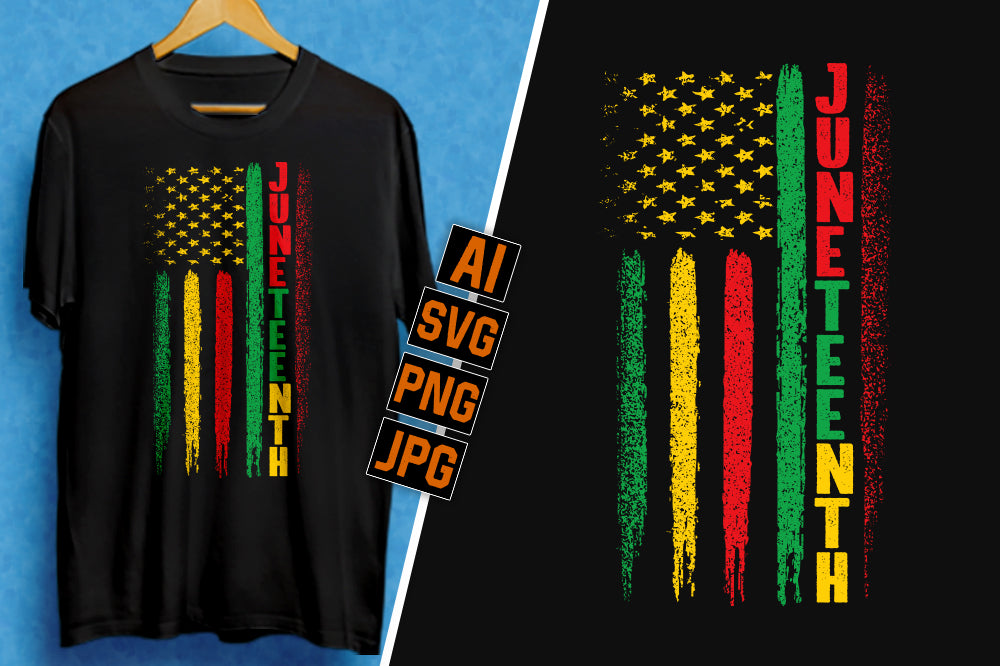 Juneteenth Distressed Flag