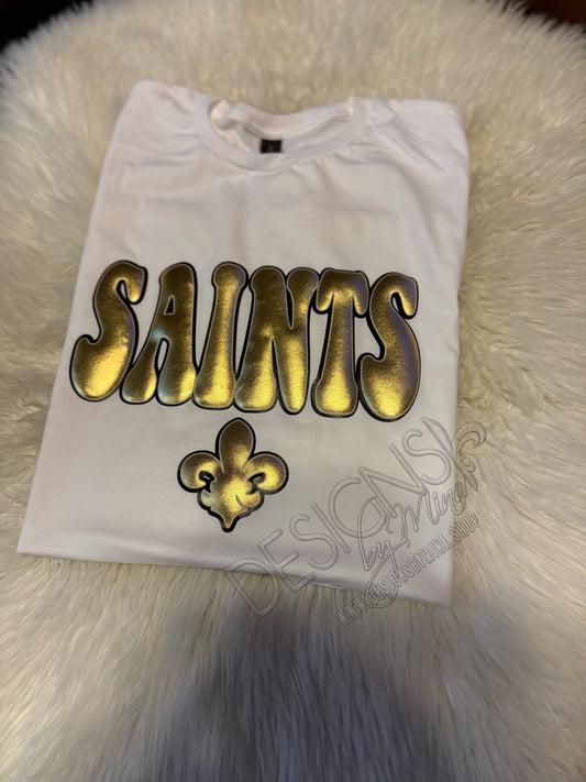 Saints Metallic Puff Tshirt
