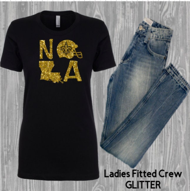 New Orleans Saints NOLA Tee - Ladies Fitted - New Orleans Saints, Who Dat, NFL