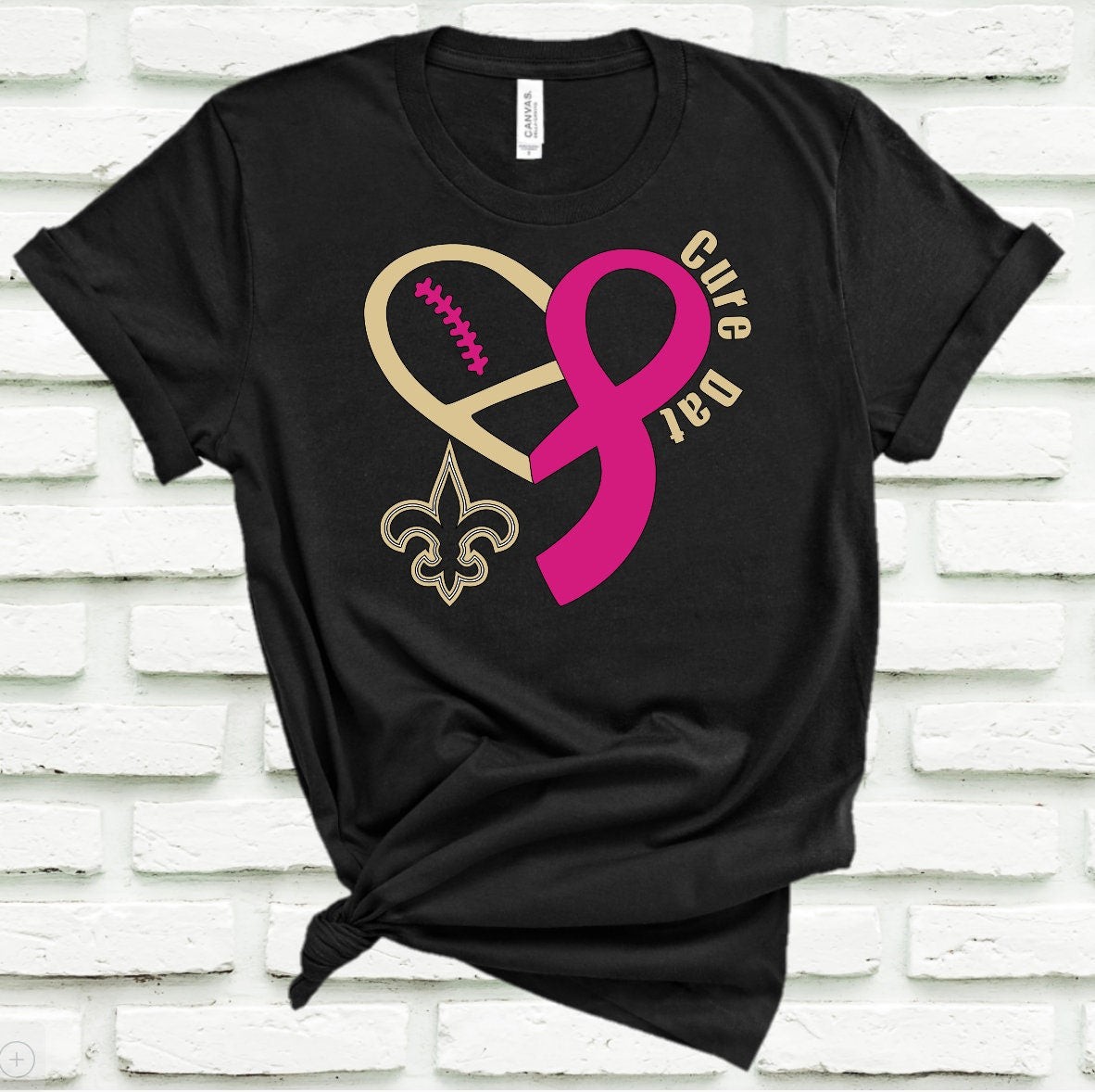 New Orleans Saints Breast Cancer Awareness Tee - NOLA Saints - Breast Cancer