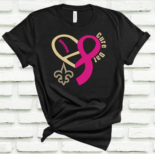 New Orleans Saints Breast Cancer Awareness Tee - NOLA Saints - Breast Cancer
