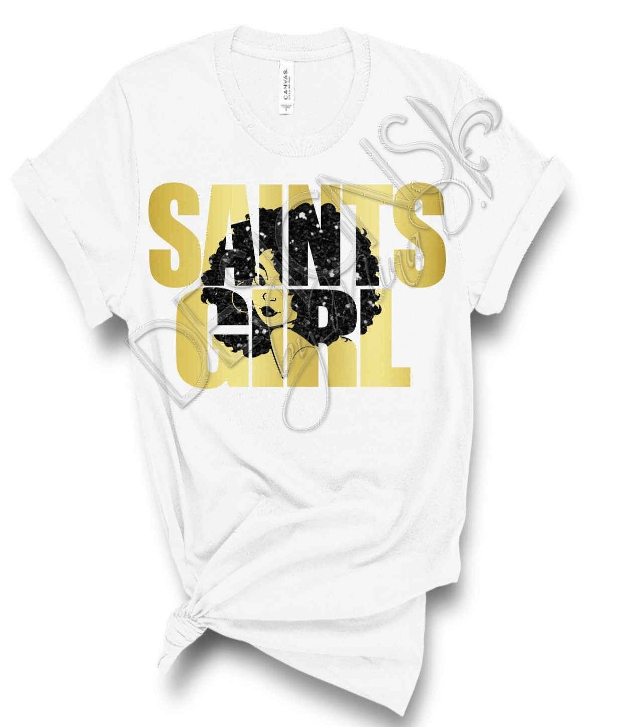 Saints Girl | New Orleans Saints | Nola Saints | Ladies Glitter Tee