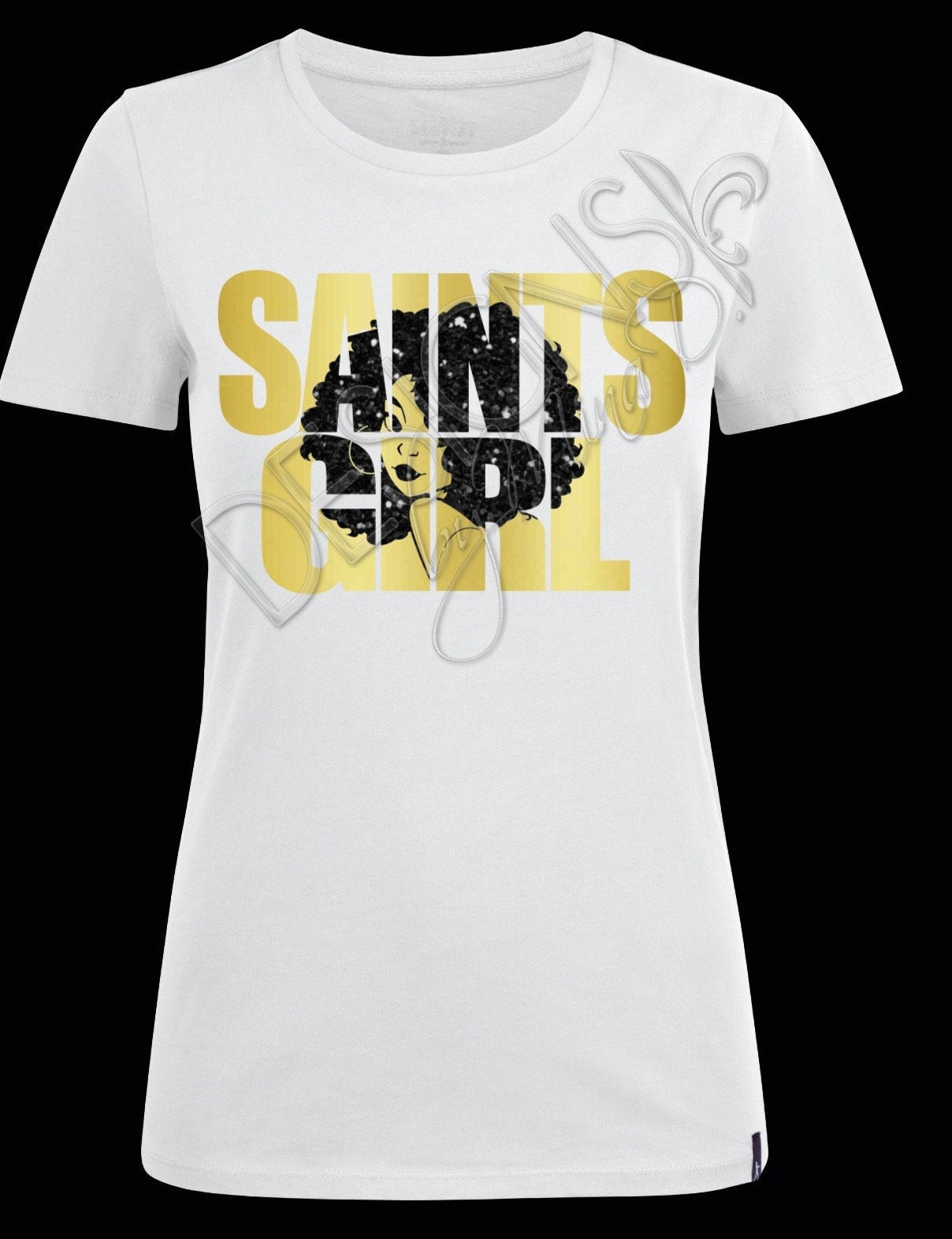 Saints Girl | New Orleans Saints | Nola Saints | Ladies Glitter Tee